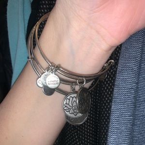 Silver Alex and ani bracelets